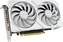 Видеокарта Asus PCI-E 5.0 DUAL-RX9060XT-16G-WHITE AMD Radeon RX 9060XT 16Gb 128bit GDDR6 2550/20000 HDMIx1 DPx2 HDCP Ret