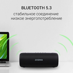 Колонка порт. Digma D-PS1524 черный 20W 2.0 BT 10м 2000mAh (PS1524B)
