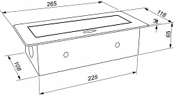 Сетевой разветвитель Premier PX/BL-HOR-2R-2USB-BLK 1.8м (2 розетки) черный (коробка)
