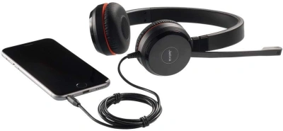 Наушники с микрофоном Jabra Evolve 30 II MS черный 1.2м накладные USB оголовье (5399-823-309)