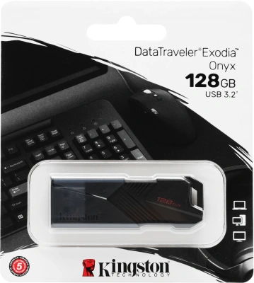 Флеш Диск Kingston 128Gb DataTraveler Exodia Onyx DTXON/128GB USB3.2 черный