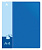 Папка на 4-х кольцах Бюрократ -0840/4RBLU A4 пластик 0.8мм кор.40мм внутр. с вставкой синий