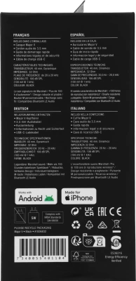 Гарнитура накладные Marshall Major V черный беспроводные bluetooth оголовье (MAJOR V BLACK)