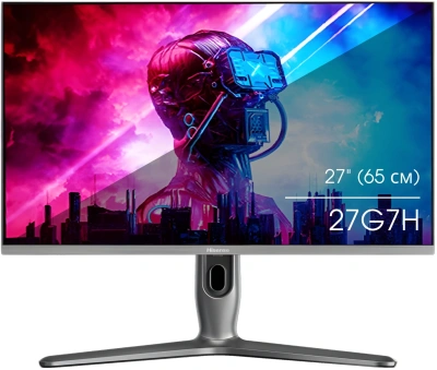 Монитор Hisense 27" 27G7H темно-серый IPS Mini-LED LED 16:9 HDMI Piv 600cd 178гр/178гр 2560x1440 170Hz FreeSync Premium DP Quad 2K (1440p) 6.8кг