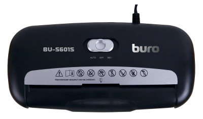 Шредер Buro Home BU-S601S (секр.Р-1) ленты 6лист. 10лтр. пл.карты