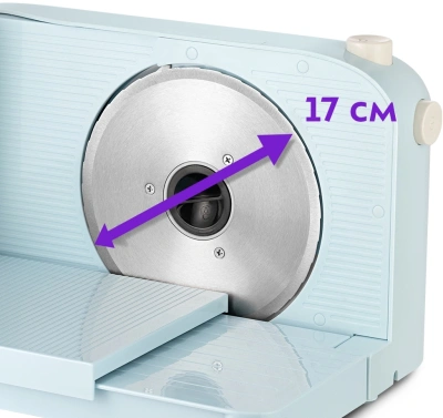 Ломтерезка Kitfort КТ-6268 150Вт (нарезка до 15мм) голубой/белый