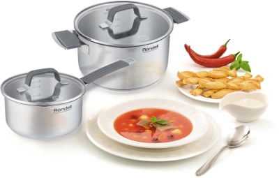 Кастрюля Rondell Normanne RDS-1813 3.1л. d=20см (с крышкой) стальной
