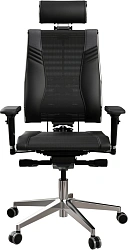 Кресло руководителя Метта Yoga 4DT B2-15D - YM93+Infinity+carbon черный сетка/кожа с подголов. крестов. алюминий хром (комплект 1шт)