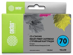 Картридж струйный Cactus CS-C9454A №70 желт.пигм. (130мл) для HP DJ Z3100 с чипом