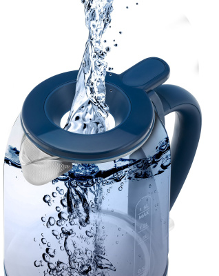 Чайник электрический Polaris PWK 1759CGL 1.5л. 2150Вт синий корпус: стекло/пластик