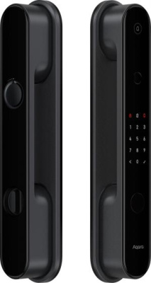 Умный замок Aqara D100 Zigbee врезной разбл.отпеч.паль. 2480mAh черный (ZNMS20LM)