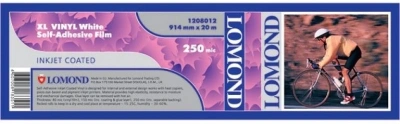 Винил Lomond 1208018 914мм-20м/белый самоклей. для струйной печати втулка:76.2мм (3")