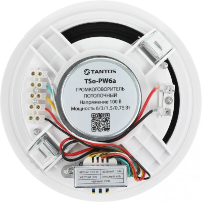 Громкоговоритель Tantos TSo-PW6a потолочный 6Вт белый (00-00026408)