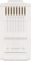Коннектор Lanmaster (TWT-PL45-8P8C) UTP кат.5e RJ45 прозрачный (упак.:100шт)