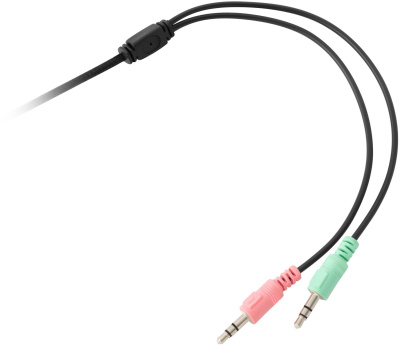 Наушники с микрофоном Оклик HS-L390G DRAGON черный/красный 1.8м мониторные оголовье (1100413)