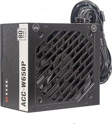 Блок питания Accord ATX 650W ACC-W650P 80+ white (20+4pin) 120mm fan 6xSATA RTL
