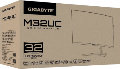 Монитор Gigabyte 31.5" M32UC черный VA LED 1ms 16:9 HDMI M/M HAS 350cd 178гр/178гр 3840x2160 144Hz FreeSync Premium Pro DP 4K USB 7.8кг