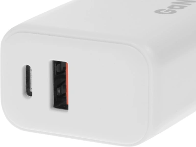 Сетевое зар./устр. BoraSCO 65W 3.25A+3A (PD+QC) USB/USB Type-C универсальное белый (52584)