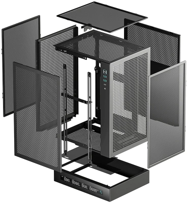 Корпус Deepcool CH170 Digital черный без БП miniITX 6x120mm 2xUSB3.0 audio bott PSU