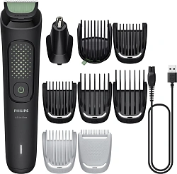 Триммер Philips MG3945/15 черный (насадок в компл:8шт)
