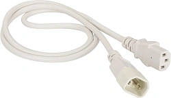 Шнур питания Lanmaster LAN-PP13/14-1.0-WH C13-С14 проводник.:3x0.75мм2 1м 220В 10А белый