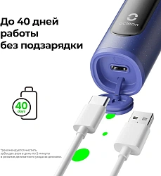 Набор электрических зубных щеток Oclean X Lite Duo Set N1801 синий/серый