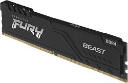 Память DDR4 8GB 3200MHz Kingston KF432C16BB/8WP Fury Beast Black RTL Gaming PC4-25600 CL16 DIMM 288-pin 1.35В single rank с радиатором Ret