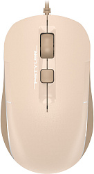 Мышь A4Tech Fstyler FM26S бежевый/коричневый оптическая 1600dpi silent USB для ноутбука 4but (FM26S USB (CAFE LATTE))