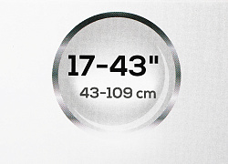 Кронштейн для телевизора Ultramounts UM811F черный 17"-43" макс.35кг настенный фиксированный