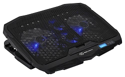 Подставка для ноутбука Digma D-NCP170-4 17"390x280x28мм 2xUSB 4x 70/125ммFAN 750г черный
