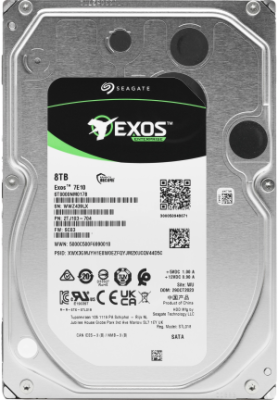 Жесткий диск Seagate SATA-III 8TB ST8000NM017B Server Exos 7E10 4KN (7200rpm) 256Mb 3.5"