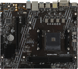 Материнская плата MSI A520M-A PRO Soc-AM4 AMD A520 2xDDR4 mATX AC`97 8ch(7.1) GbLAN RAID+DVI+HDMI