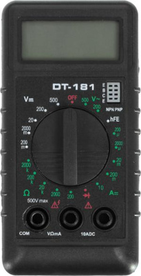 Мультиметр Ресанта DT 181 цифровой черный