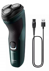 Бритва роторная Philips X3002/00 реж.эл.:3 питан.:аккум. зеленый/черный