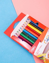 Карандаши цв. Deli EC00400 ColoRun трехгран. тополь 12цв. коробка/европод.