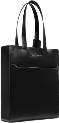 Деловая сумка женская Piquadro Blue Square BD6679B2/N с отделением для ноутбука черный натур.кожа