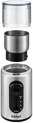 Кофемолка Kitfort KT-748 200Вт сист.помол.:ротац.нож вместим.:70гр нержавеющая сталь/черный