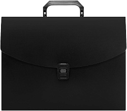 Портфель Бюрократ -BPP01BLCK 1 отдел. A4 пластик 0.7мм черный