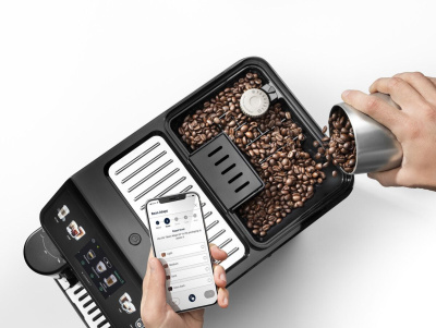Кофемашина Delonghi ECAM450.86.T 1450Вт черный/серебристый