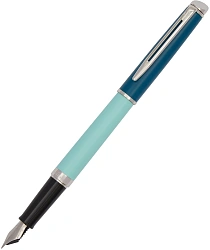 Ручка перьев. Waterman Hemisphere Colour Blocking (2190122) Green CT сталь нержавеющая F подар.кор.