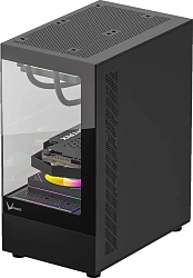 Корпус Formula Crystal Z1CM Plus FR черный без БП mATX 2x120mm 1xUSB3.0 audio bott PSU