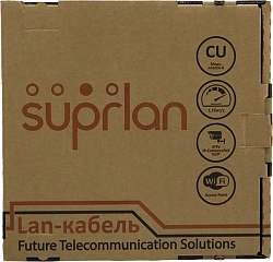 Кабель сетевой информационный Suprlan Standart 01-0325-1 кат.5E UTP 4 пары 24AWG PE внешний 305м черный