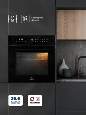 Духовой шкаф Электрический Lex EDS 101 BBL черный/нержавеющая сталь