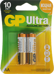 Батарея GP Ultra Alkaline 15AU LR6 AA (2шт)