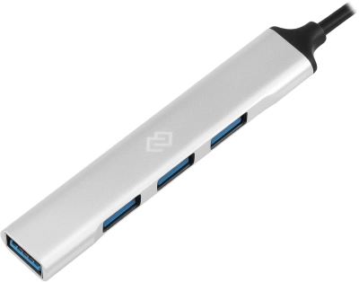 Разветвитель USB-C + USB-A Digma DHUB-4USB-AC-2.0 4порт. серебристый