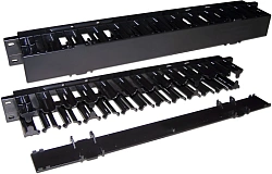 Кабельный органайзер Горизонтальный Lanmaster LAN-ORG/CVP-1U односторонний пальцы 1U шир.:19" глуб.:44мм