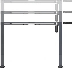 Подстолье Cactus CS-EDF-BK черный каркас черный 140x72x60см