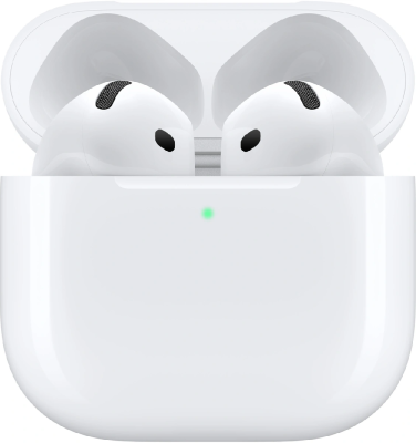 Гарнитура вкладыши Apple AirPods 4 ANC A3055,A3056,A3059 белый беспроводные bluetooth в ушной раковине (MXP93ZM/A)