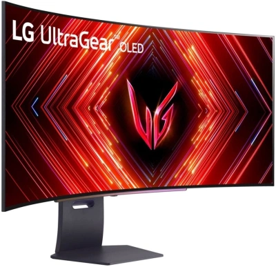 Монитор LG 44.5" UltraGear 45GS95QE-B черный OLED LED 21:9 HDMI M/M матовая HAS Piv 1500000:1 1300cd 178гр/178гр 3440x1440 240Hz G-Sync FreeSync Premium Pro DP SPDIF WQ USB 12.3кг