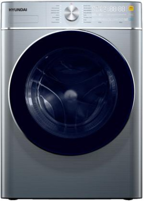 Стиральная машина Hyundai WMD9413 класс: B загр.фронтальная макс.:10кг (с сушкой) темно-серебристый инвертер